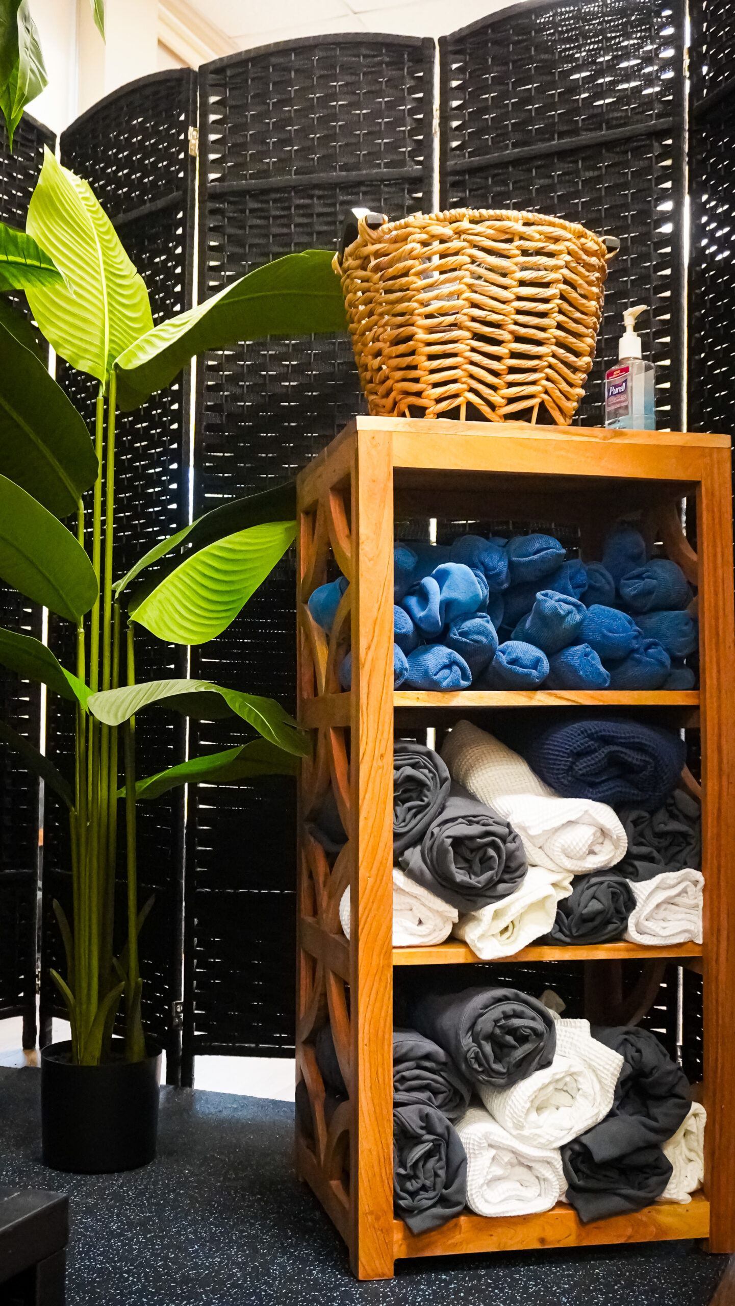 Photo of towels and garments for the sauna.