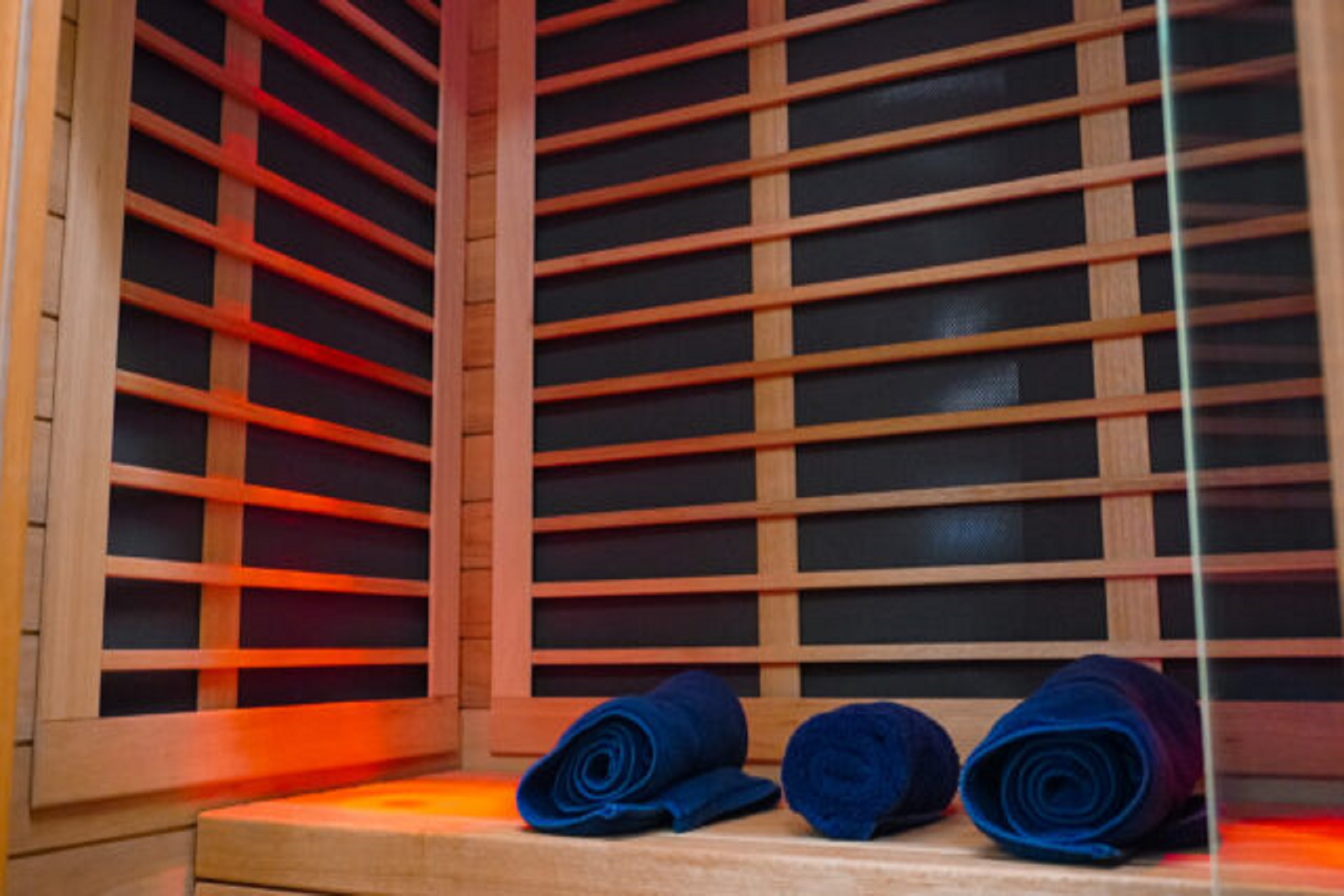 Photo of the infrared sauna.