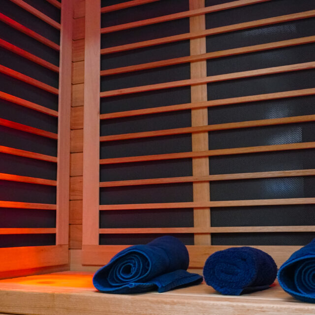 Photo of the infrared sauna.